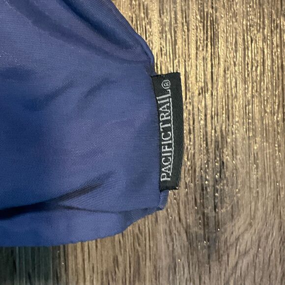 Pacific‎ Trail London Fog Fleece Lined Jacket Hooded Parka Coat Blue Size Large - Picture 2 of 13